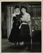 1956 Press Photo Ethel Merman and Jimmy Durante together in film scene. picture