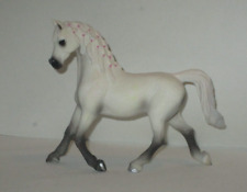 SCHLEICH Horse 2013 White Arabian Mare Black Legs Braided Mane 4