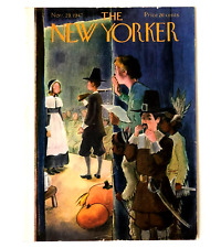 November 1947 New Yorker Magazine Cover  Thanksgiving School Play Vintage picture