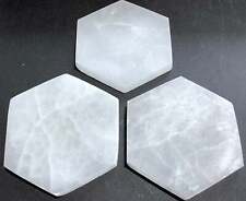 Wholesale Bulk Lot 5 Pack Of Selenite Hexagon Plate White Crystal picture