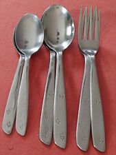 6pc Superior NIGHT SKY Stainless 2x Dinner Fork Soup Tea Spoons International picture