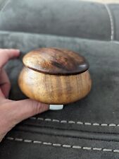 Vintage Hawaiian Koa Wood Lidded Bowl Signed 