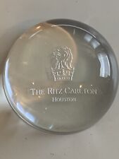 RITZ CARLTON Hotel Houston Texas Glass Domed Paperweight Magnifier Desk Office picture