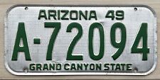 1949 Arizona License Plate - Nice Original Paint picture
