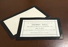 Antique Remembrance Letter and Envelope..dated 1874..Thomas Hall picture