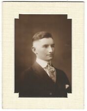 Portrait of Wealthy Young Man Early 1900s c.1925 3.5 x 5 inches Frame was added picture