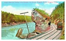 c1915 Giant Rock & Trolley Line Through The Gorge Niagra Falls Ont Postcard E10 picture