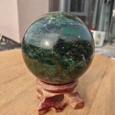 310g Natural Emerald Sphere Green Quartz Crystal ball mineral Healing Energy picture