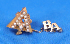 JS3 Vintage Sorority Pin 1950s Alpha Gamma Delta Beta Alpha Chapter Tests as 10K picture