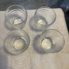 Vintage Libby Wave Pattern Juice or Low Ball Glasses 8 Oz. Set of 4 picture