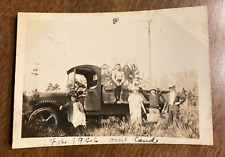 Vintage Feb 1926 Florida Truck Family Men Women Fashion Hats Real Photo P3h7 picture