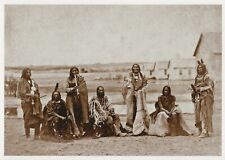 Postcard Treaty Ft Laramie Cheyenne & Sioux Chiefs Photo: A Gardner 1868 (Repro) picture