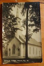 Baptist Church, Wayne ME MAINE real photo postcard pmk 1914 picture