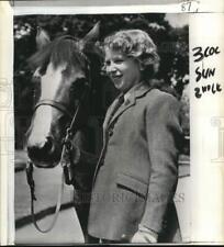 1959 Press Photo Princess Anne with her pony at Berkshire home in Windsor picture