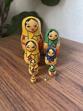 Wooden Hand-Painted Vintage Nesting Dolls picture