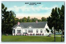 c1940's View Of Kent Tourist Home Car Tifton Georgia GA Posted Vintage Postcard picture