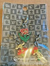 Pokemon Center Flabebe Floette Florges Metal Keychain Charm Clip New Sealed picture