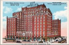 c1930s Minneapolis, Minnesota Postcard NEW NICOLLET HOTEL / WCCO Radio Station picture
