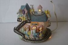 Vintage Bunny Towne Porcelain Toy Shop Light Up Night Light picture
