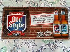 Old Style Beer Tin Metal Sign Think Local Drink Local 24