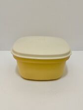 Tupperware Square Microwave Container 2 Piece Set 888-11 Gold Yellow NO STEAMER picture
