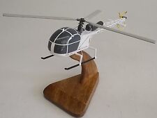 SA-315 Lama Aerospatiale Helicopter Mahogany Kiln Wood Model Large New   picture