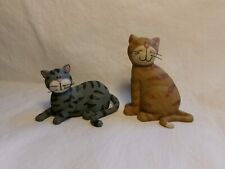 Lot of 2 Vintage SUZI Sloglund Resin Cat Figurines picture