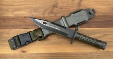 Vintage Lan-Cay LanCay M9 Knife U.S. w/ Scabbard - Green With Black Blade picture