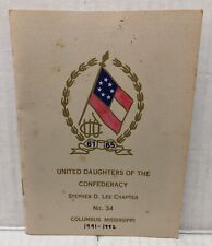 Vtg UDC Stephen D Lee Chapter UNITED DAUGHTERS CONFEDERACY Columbus Mississippi picture