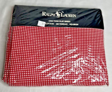 Vtg 1992 Ralph Lauren Red White Gingham Check Twin Flat Sheet New In Package picture