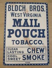 Original 1800's TRADE CARD~Bloch Bros MAIL POUCH TOBACCO~Baby LAUGHING~ picture