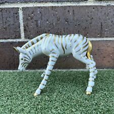 Lenox 1995 Ivory Zebra Gold Striped 7” Porcelain Figurine Thailand picture