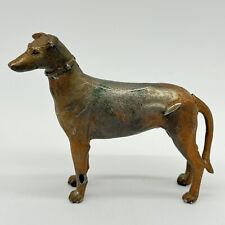 Vintage Whippet Greyhound Dog Figurine Cast Metal Statue Paperweight Collectible picture
