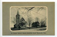 South Weymouth MA Mass St. Francis Xavier's Church (Catholic), home street early picture