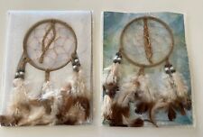 Two Matching Dreamcatchers Beige, Tan, & Brown Colors picture