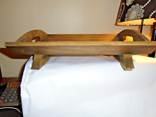 VTG MULTI PURPOSE WOODEN CURVED WOOD TRAY HAND CRAFTED L-18 picture