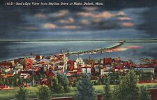 Postcard MN Duluth from Skyline Drive by Night Posted 1949 Vintage PC J2053 picture