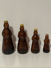 Vintage Mrs Butterworth Bottle Pancake Syrup Amber Glass LOT OF 4 picture