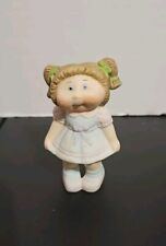 Vintage 1984 Cabbage Patch Kids Blonde Girl Pigtails In Dress Porcelain Figurine picture