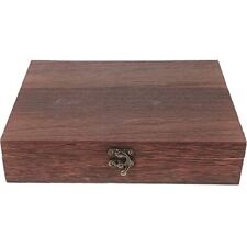 Housoutil Vintage Wooden Storage Box - Large Keepsake Box Container with  picture