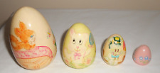 Nesting Wooden Eggs Bunny Rabbit 4 Set 1.5