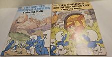 Lot Of 2 Smurfs Discover America And Gargamels Cat 1983 Coloring Books picture