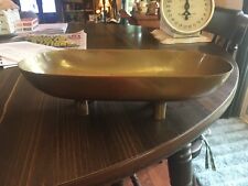 mid century modern Brutalist Brass Bowl Oval - Center Peice picture