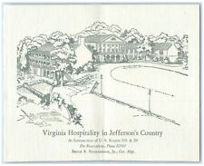c1940's The Thos. Jefferson Inn Charlottesville Virginia VA Unposted Postcard picture