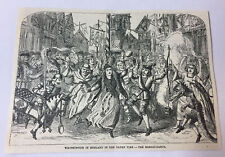1885 magazine engraving~ WHITSUNTIDE IN OLD ENGLAND The Morris Dance picture