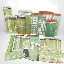 Vtg Lot of 20 Drafting Engineering Templates Transparent Berol Timely Timesaver picture