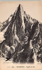 Aiguille du Dru Mountain, Chamonix, France Postcard picture