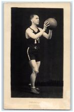 c1917 Basketball Monticello High School Sports Thompson NY RPPC Photo Postcard picture