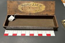 Antique Vintage Boot Jack Plug Tobacco Wooden Box picture