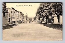 Manton MI-Michigan, Main Street, Antique, Souvenir, Vintage Postcard picture